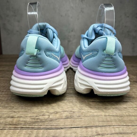 Hoka~Women's~Bondi 8 Teal/ Purple Running shoes~Size 7.5 D(Wide) - Picture 4 of 8